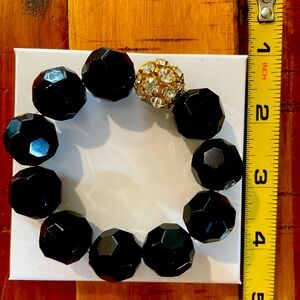 Black Bead Bracelet